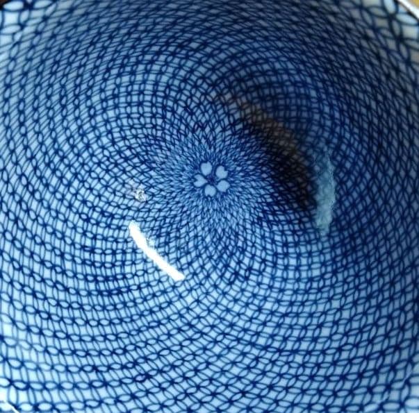 ☆ 平安孝峰 清水焼 超絶七宝文湯呑