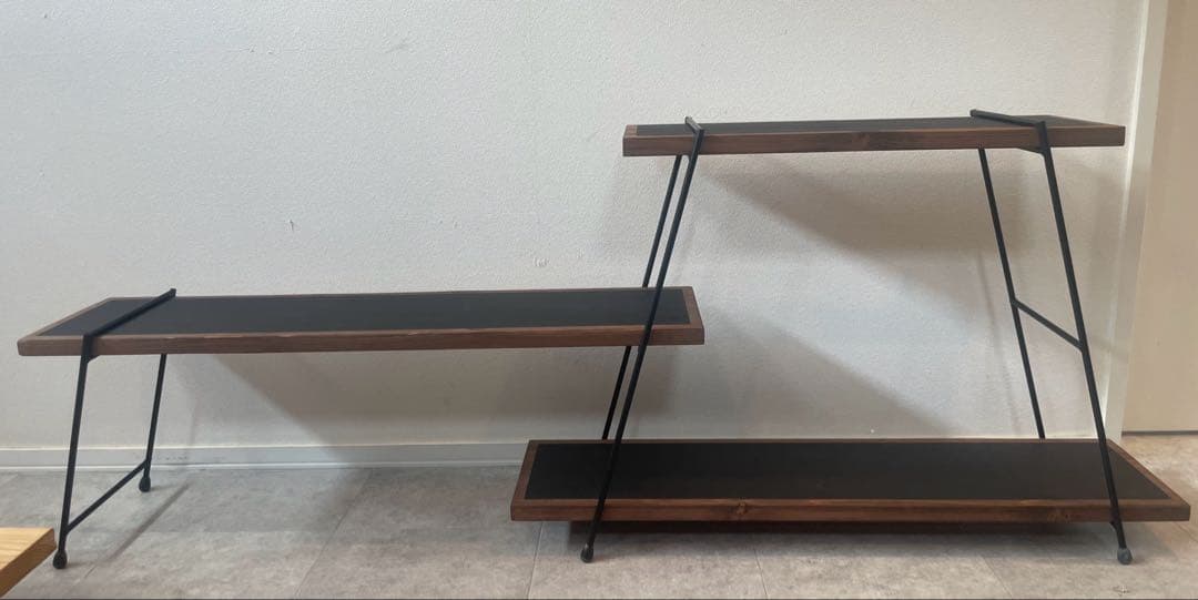 アイアンシェルフ ハシゴ3段 キャンプ アイアン家具　アウトドア ラック