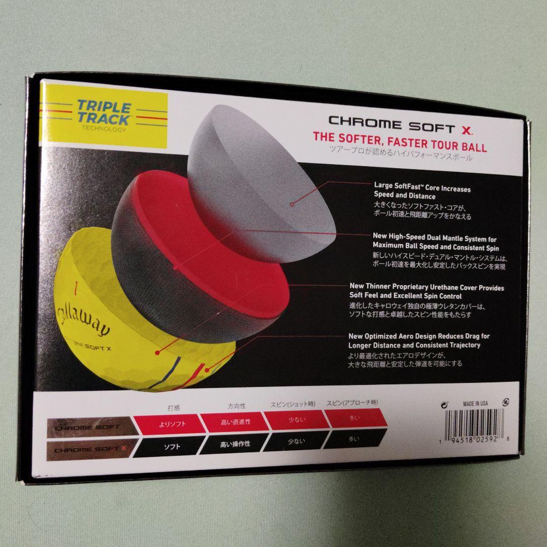キャロウェイ　クロムソフトX　イエロー　2ダース+1スリーブ　未使用品