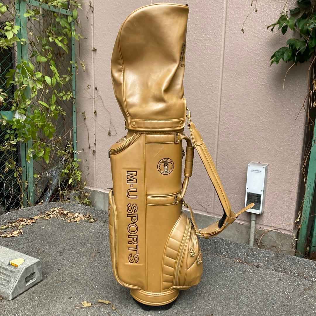 M-U SPORTS 高級レザーキャディバッグ　そこそこ綺麗です