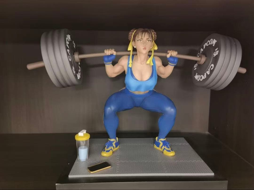 ストリートファイター Pcsチュン・リー 春麗 重量挙げ スタチュー フィギュア