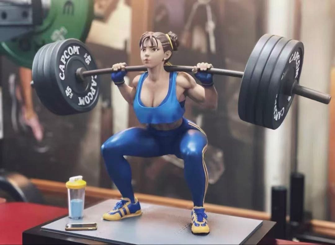 ストリートファイター Pcsチュン・リー 春麗 重量挙げ スタチュー フィギュア