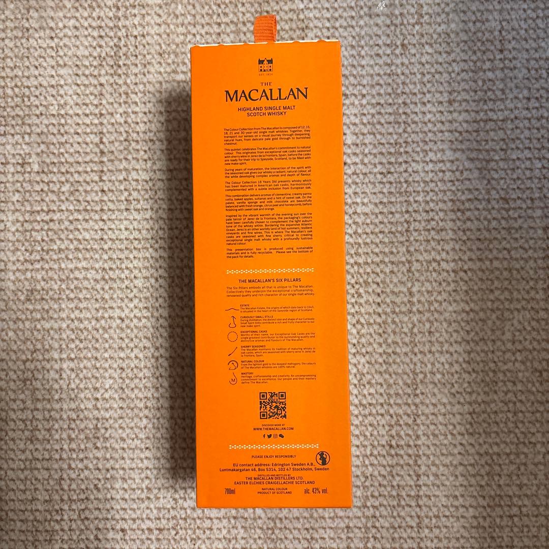 【新品未開封】 MACALLAN 18年 シングルモルトウイスキー 700ml