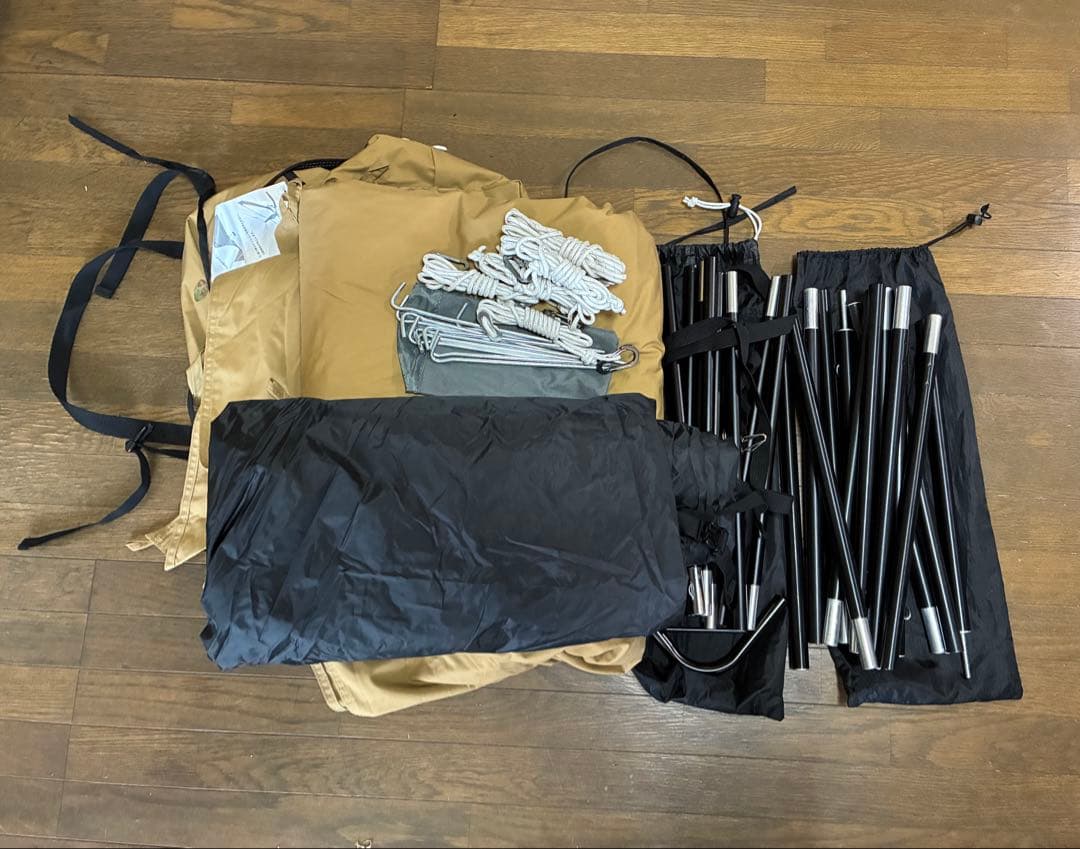 WAQ Alpha T/C　ソロ用ティピテント（他社製二股ポール付き）