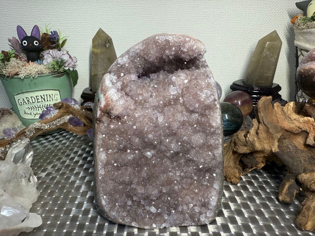 ピンクアメジストドーム　横ジオード Select by Amulet〜天然石〜