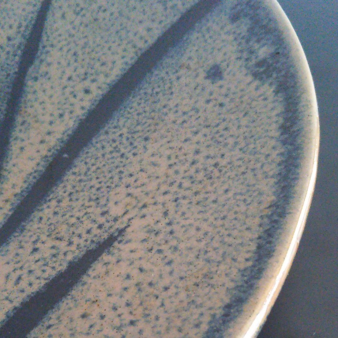 益子焼　草文大皿　陶芸　作家物　オモダカ