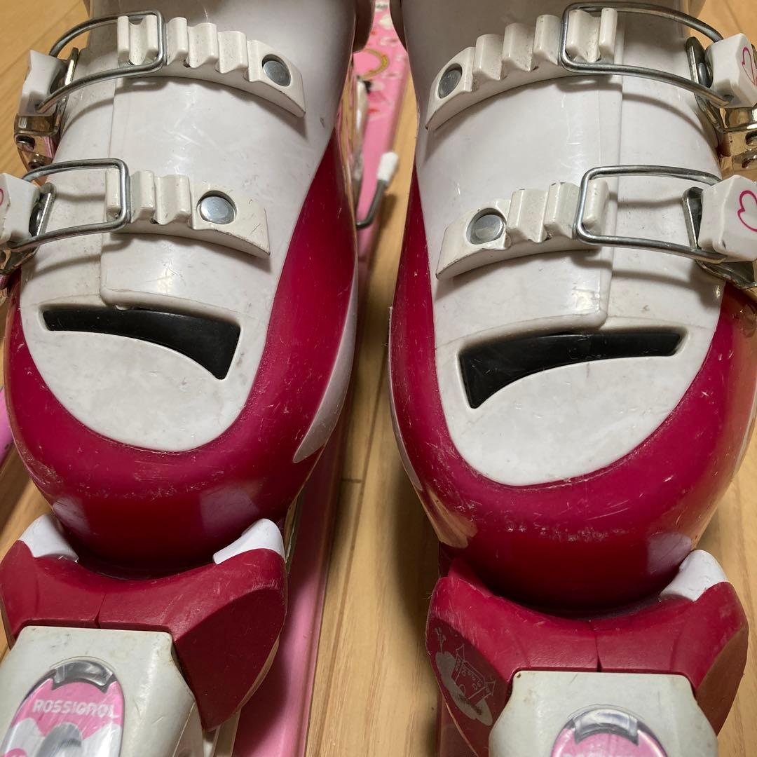 ロシニョール　スキー板　3点セット　ブーツ　ストック　21.5 255 ピンク