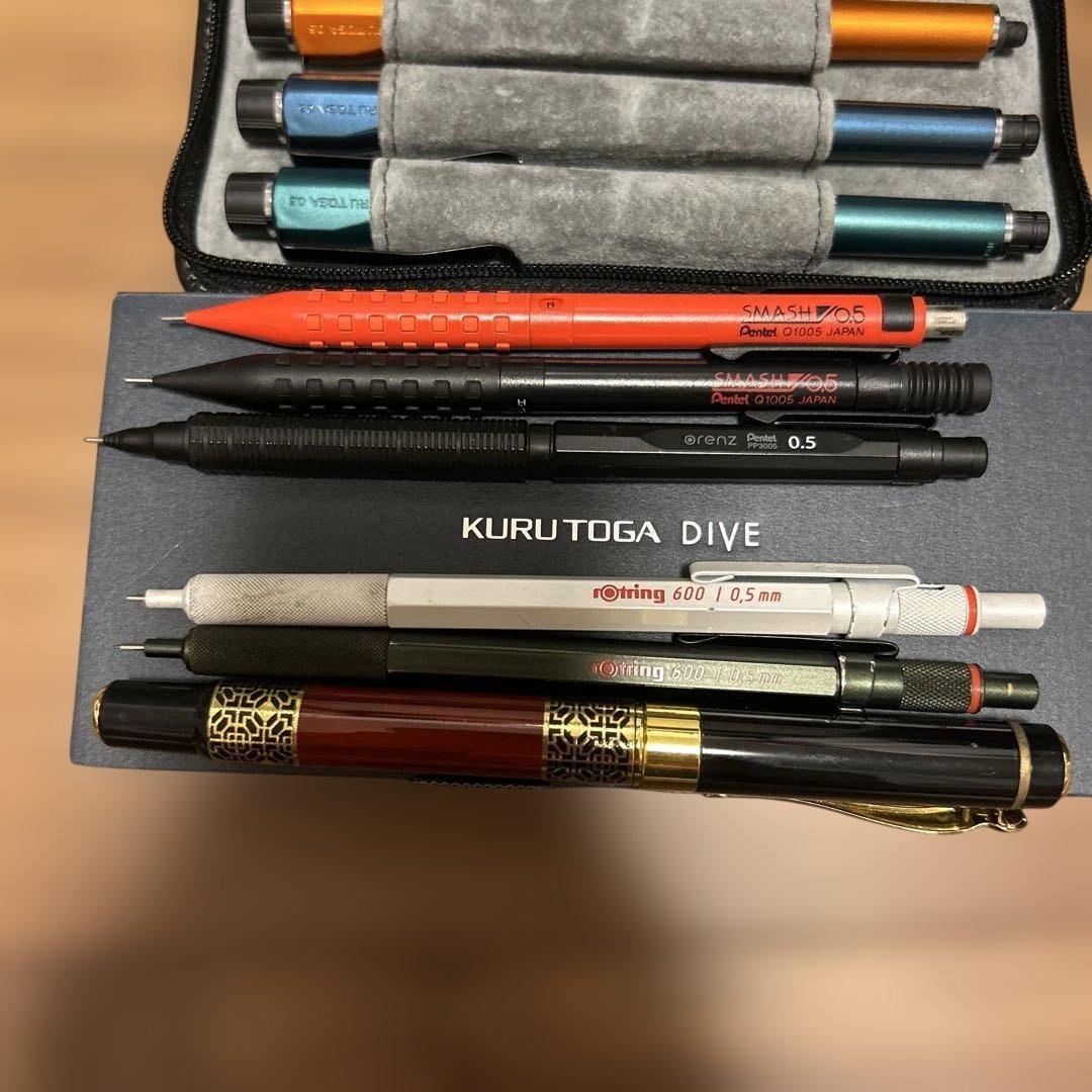 クルトガダイブ、ロットリング、オレンズネロ、スマッシュ限定色など、筆箱パイロット