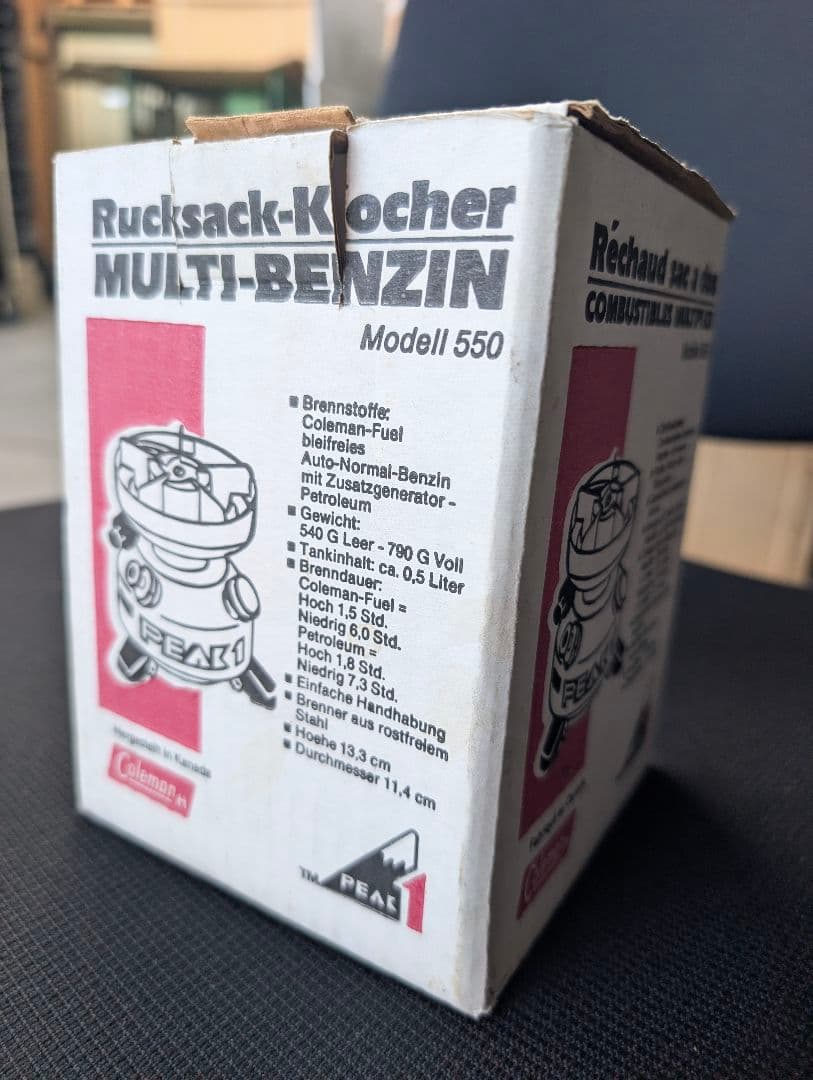 550 シングルバーナー　ストーブ　マルチフューエル　Coleman