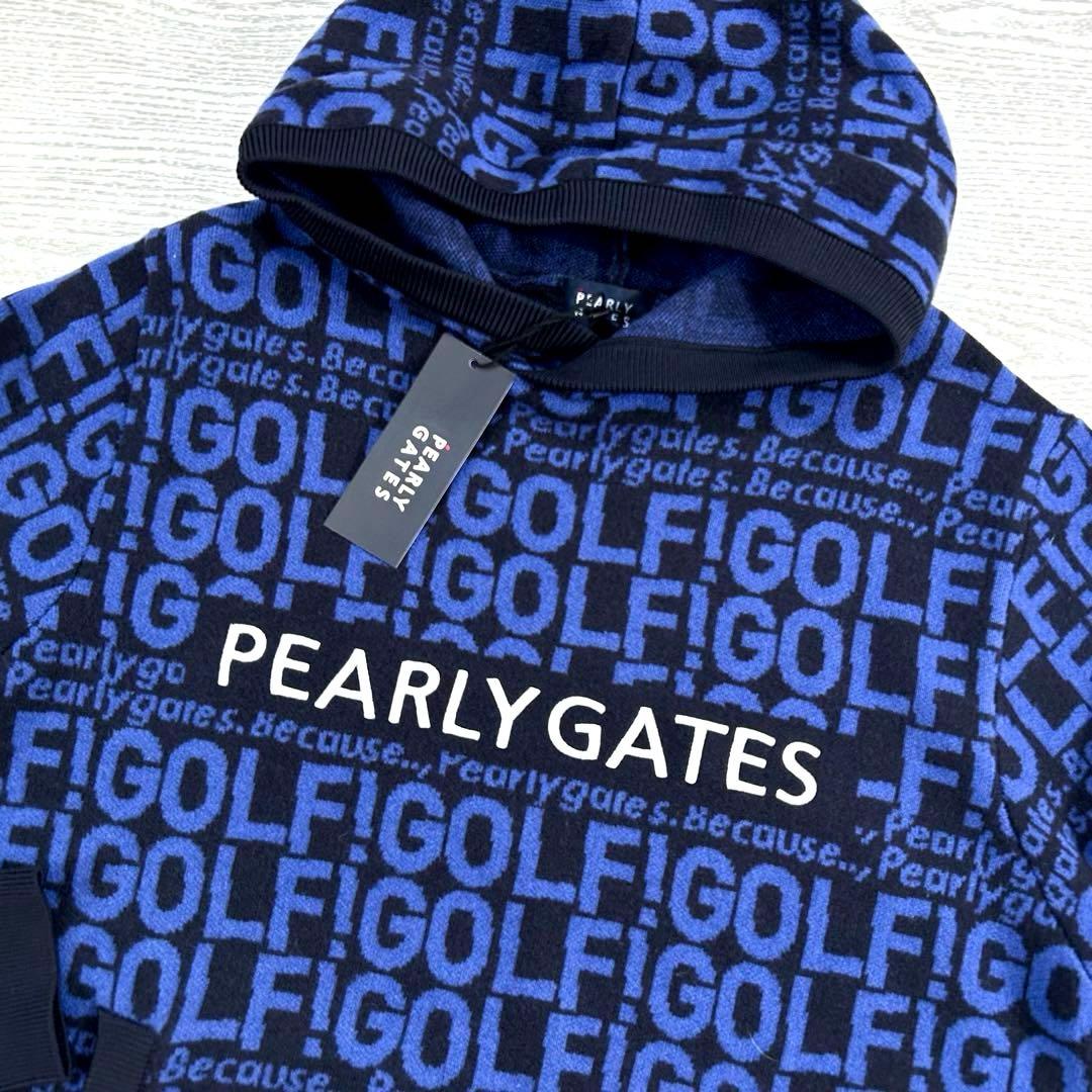 PEARLY GATES カシミヤブレンド ジャガード ニットパーカー サイズ6