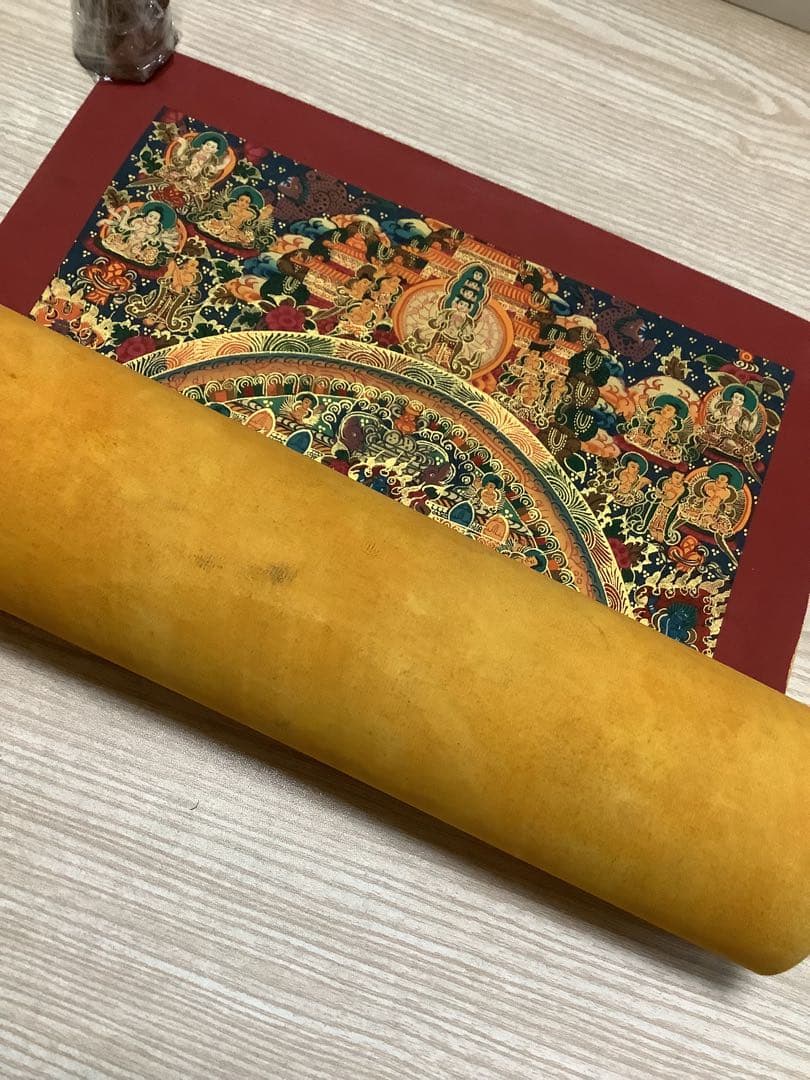 《 チベット密教　新品　1点物 》 手描き　曼荼羅　仏陀　釈迦　仏画　仏教　d4