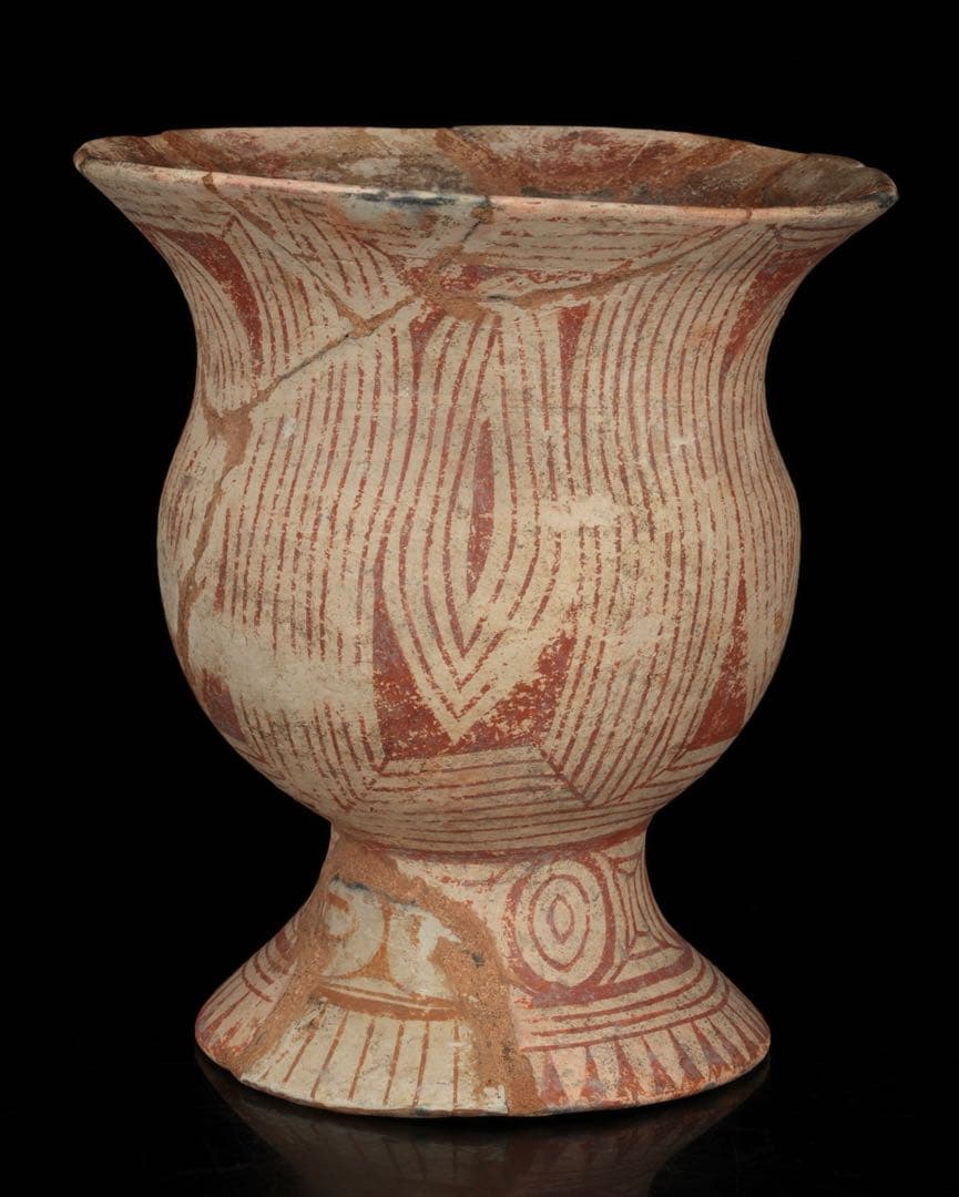 古代 バンチェン土器 彩文土器 タイ古陶 箱付 紀元前 出土 発掘品 東南アジア