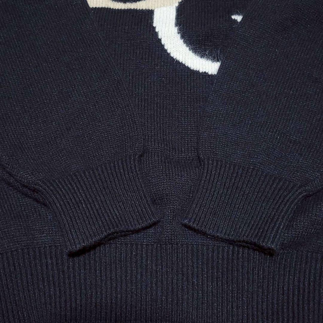 【美品】BURBERRY バーバリー ニット セーター ベア くま アンゴラ混