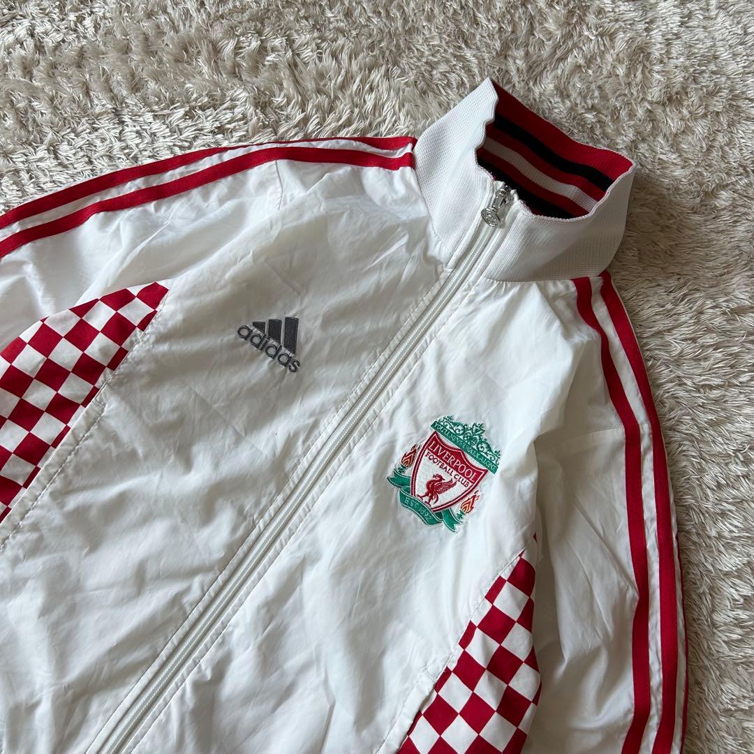 アディダス 00s Liverpool nylon jacket S white