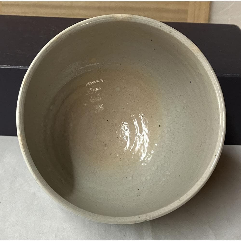 F1372 華中亭道八 菖蒲文 茶碗 共箱 抹茶碗 茶道具