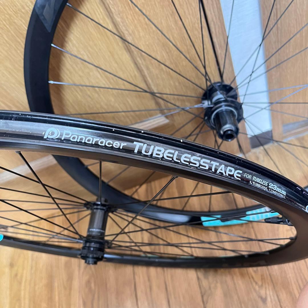 FULCRUM Racing 818DB チェレステ 前後セット チューブレス化