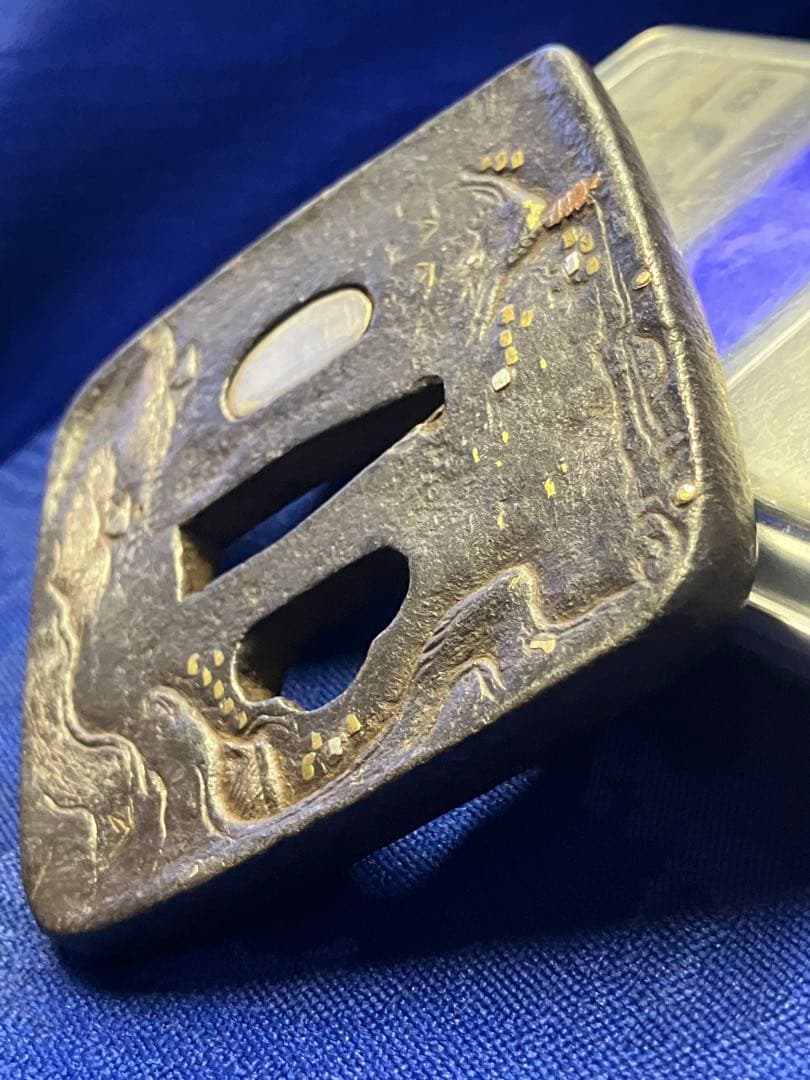 自然の風景 鍔(つば) 約6.5cm 鉄鍔