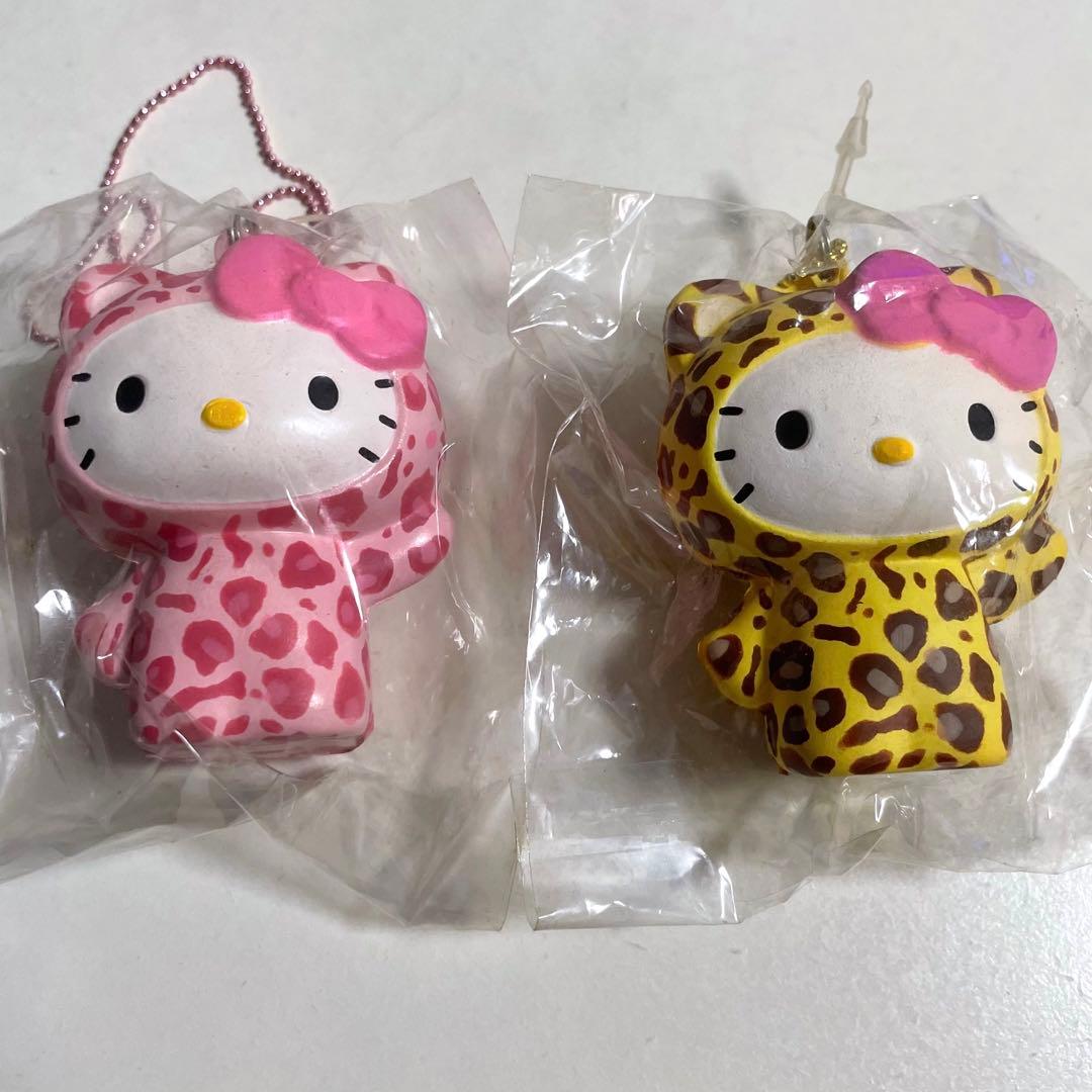 ヒョウ柄キティ キーホルダー ストラップ 2012 着ぐるみ スクイーズ ギャル