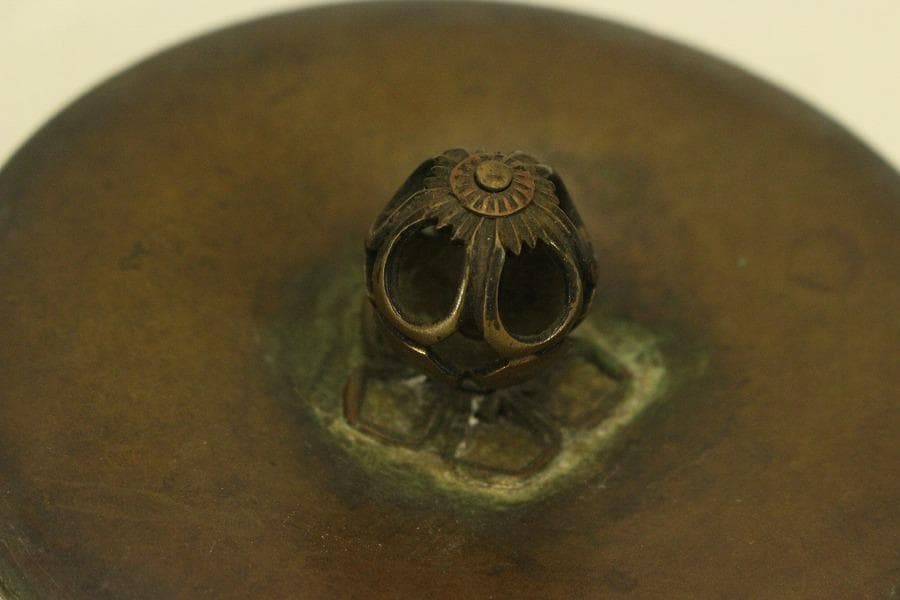 茶道具 刻 鳳凰 風炉 富士釜 時代物(BB527)