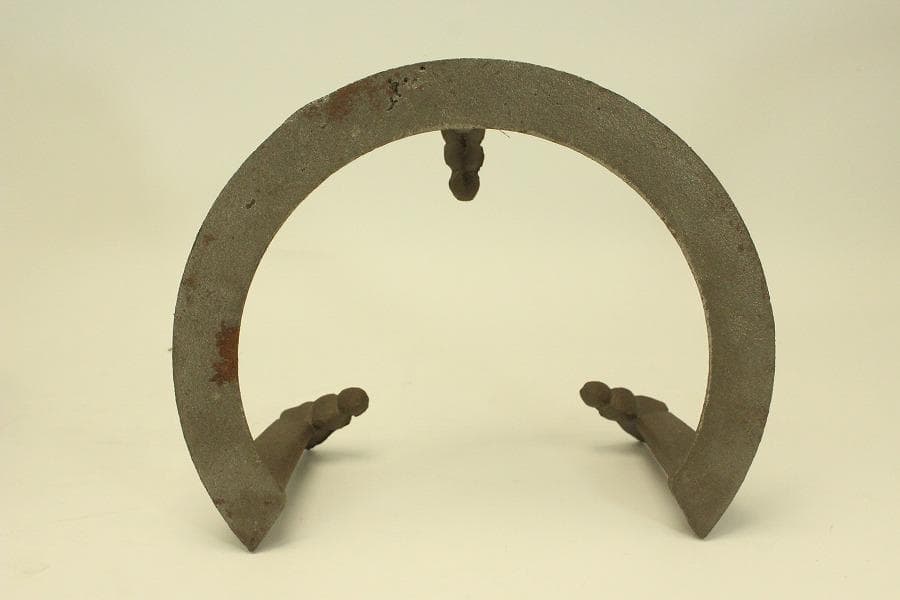 茶道具 刻 鳳凰 風炉 富士釜 時代物(BB527)