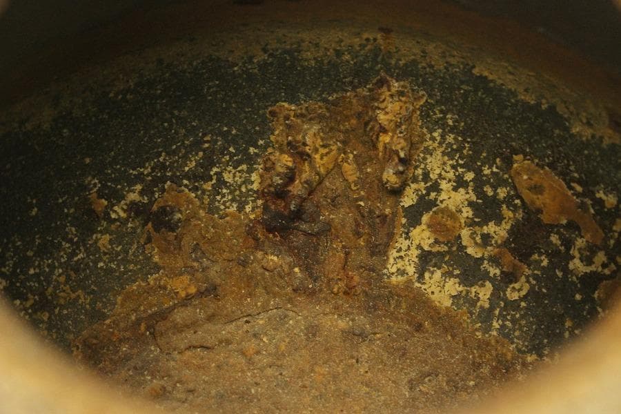 茶道具 刻 鳳凰 風炉 富士釜 時代物(BB527)