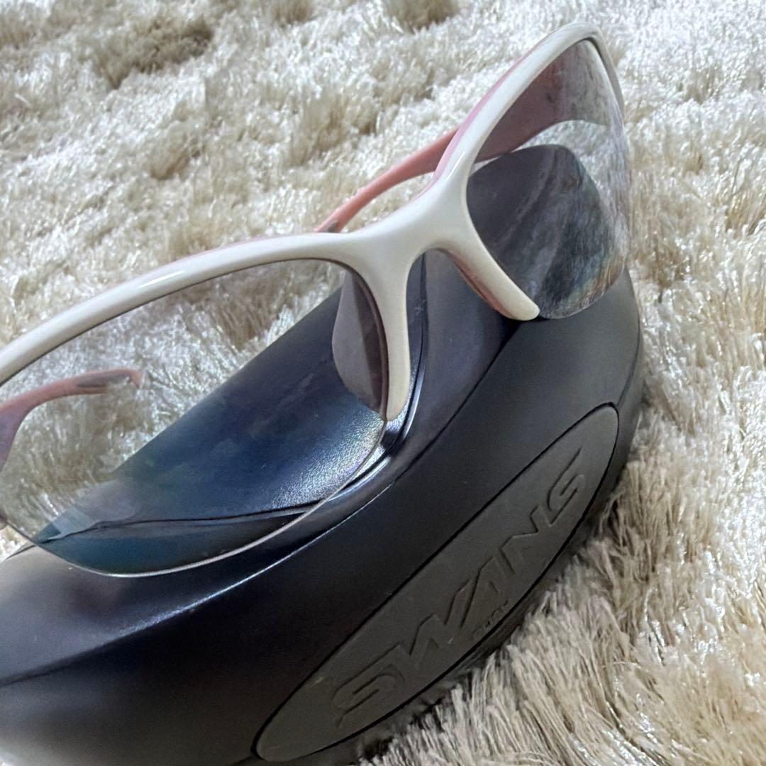 SWANS スポーツサングラス ホワイト/ピンク