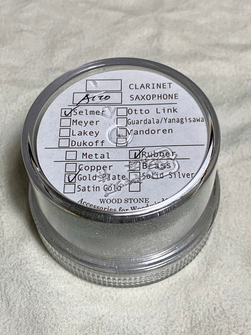 Wood Stone アルトサックスリガチャー SELMER ラバー GP 最終