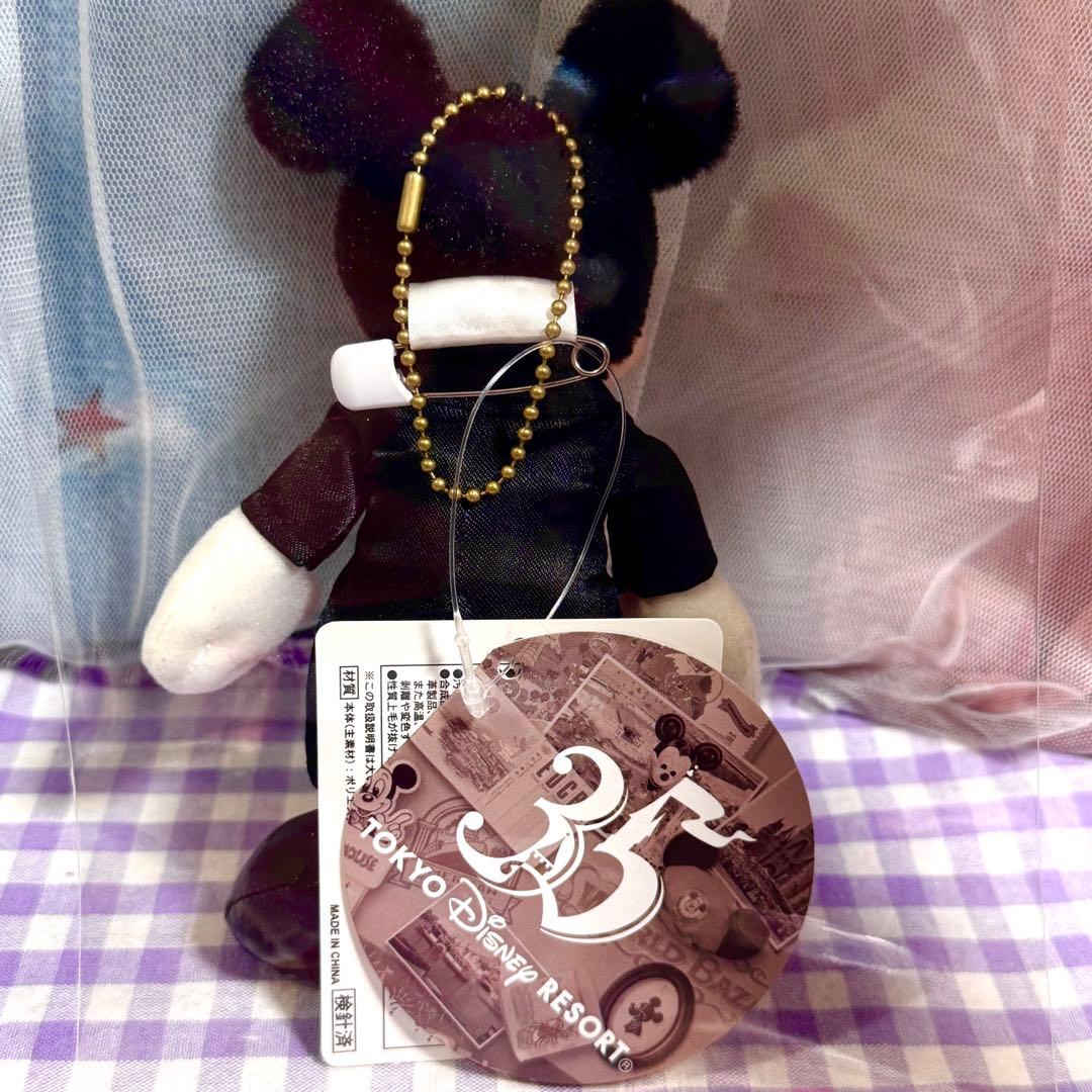 ディズニー ミッキー 35周年 復刻版 燕尾服 ぬいぐるみバッジ