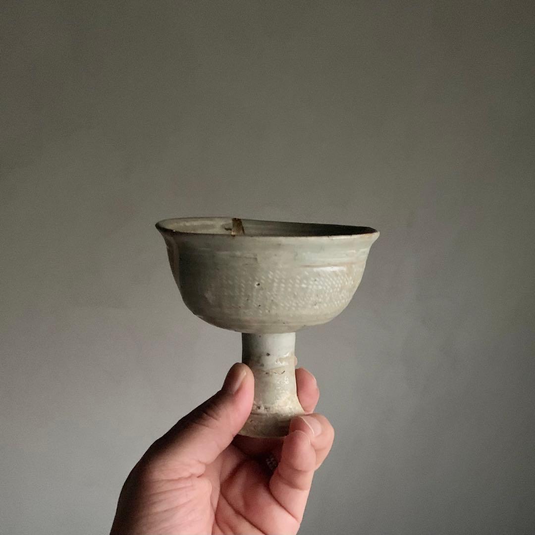 李朝 初期 三島 馬上杯 祭器 古美術 朝鮮美術 古道具 アンティーク