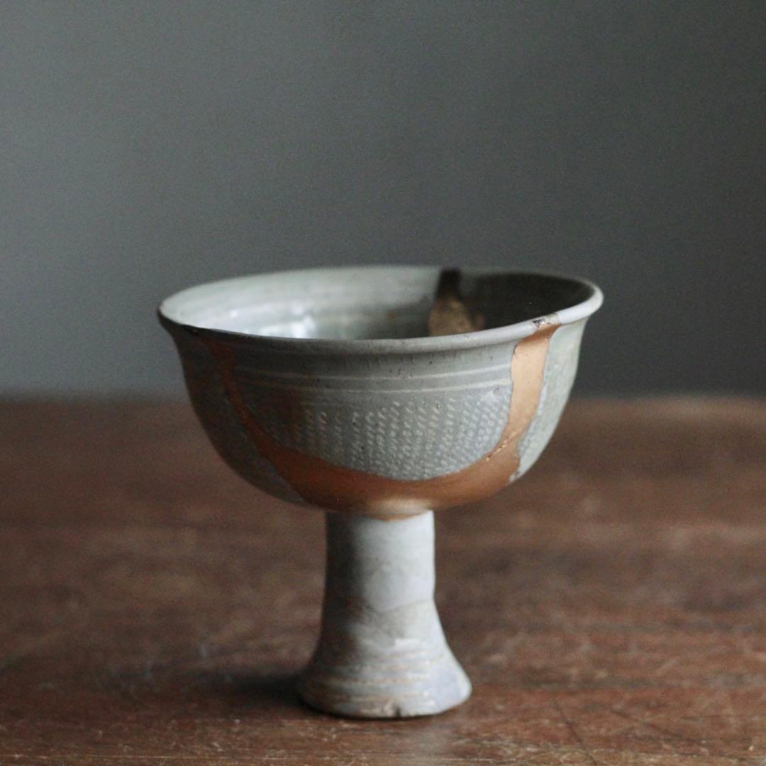 李朝 初期 三島 馬上杯 祭器 古美術 朝鮮美術 古道具 アンティーク