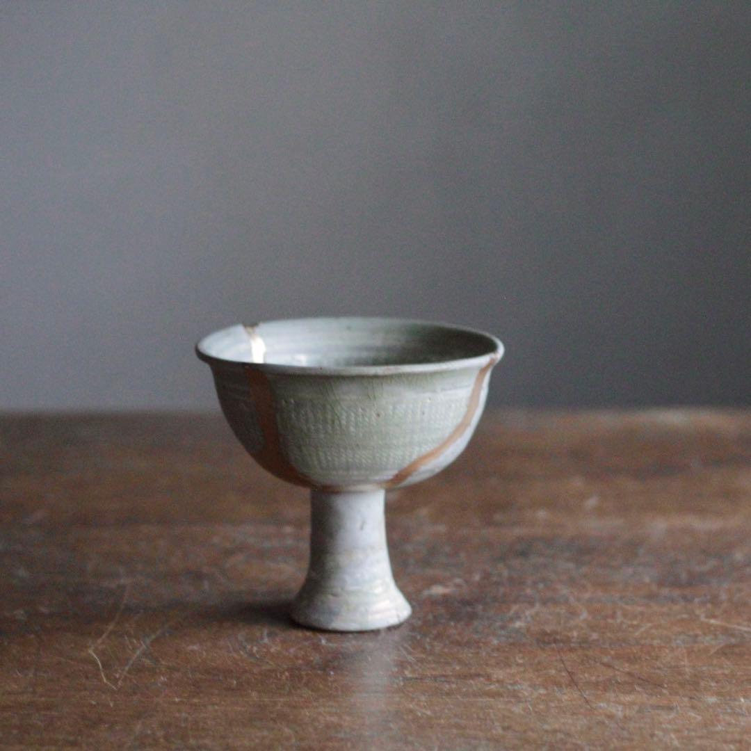 李朝 初期 三島 馬上杯 祭器 古美術 朝鮮美術 古道具 アンティーク