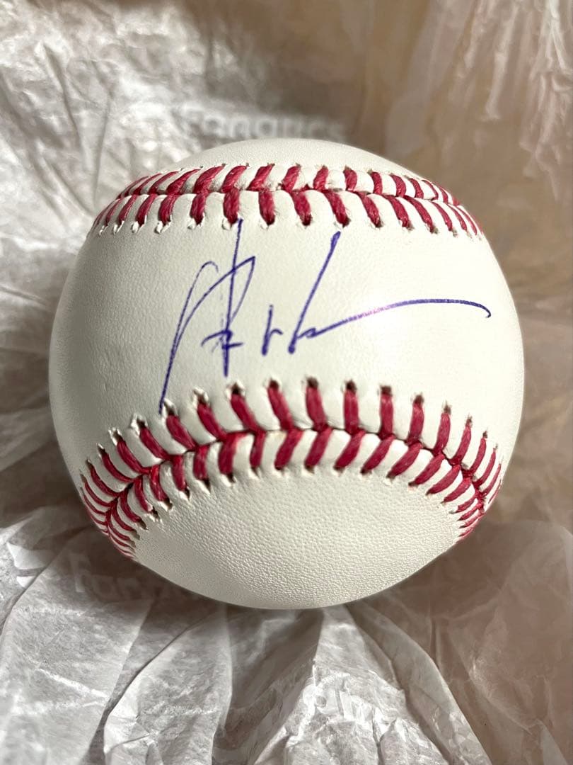 山本由伸　直筆サインボール18 Fanatics、MLB認証ホログラム付き