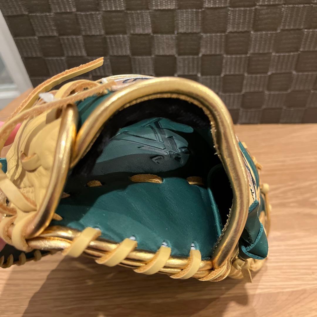 新品 値下げ中軟式少年用ファーストミットローリングス ダークグリーン/キャメル