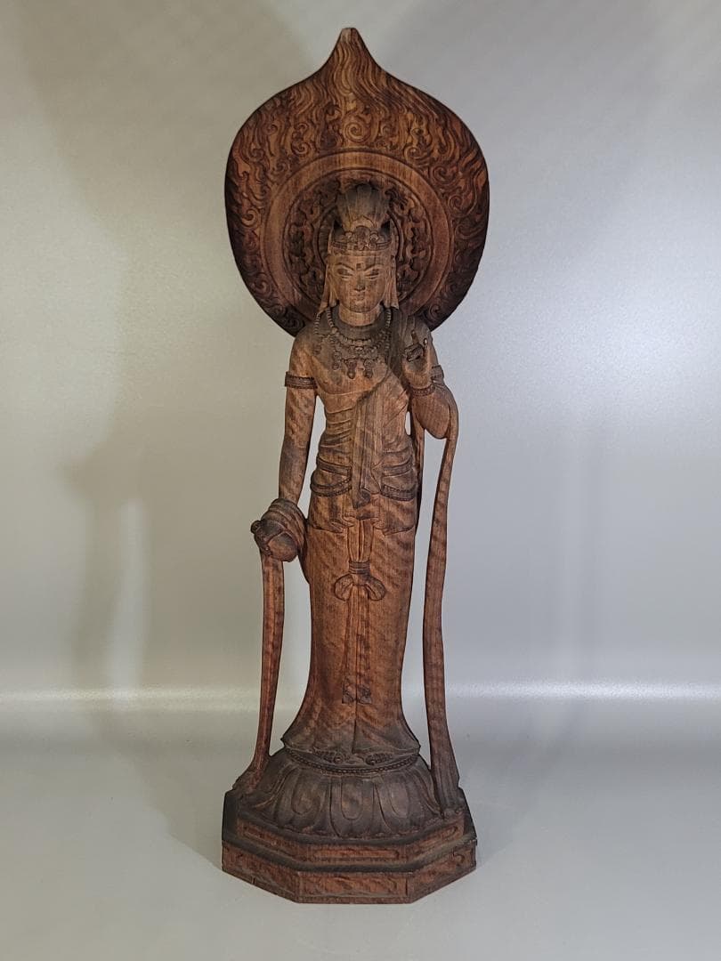 仏教美術 時代 木彫刻 観音菩薩像
