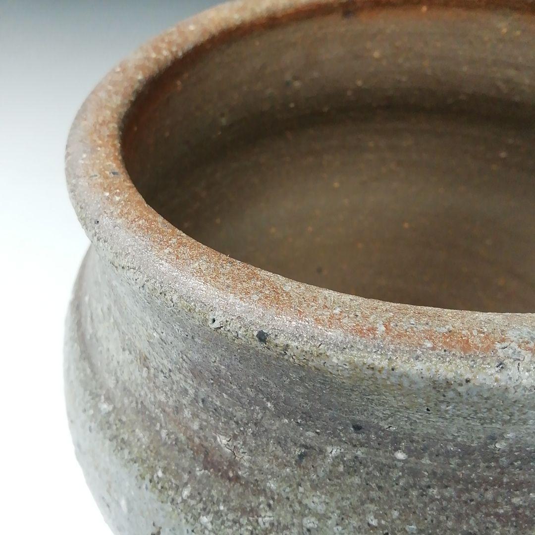 Ｔ６６７　建水　『備前焼』『十四代　木村長十郎(友敬)作』　共箱　茶道具