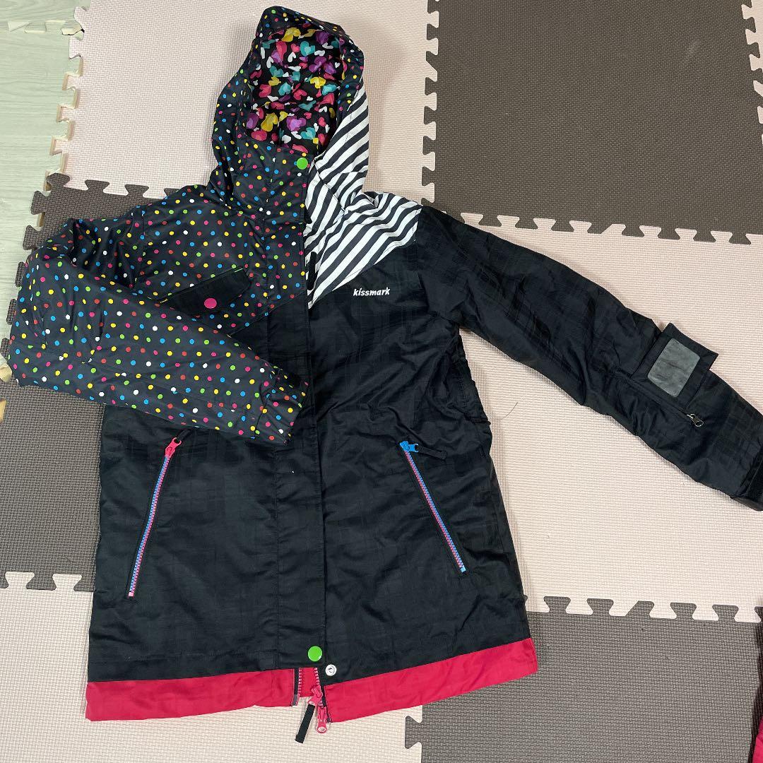 キスマーク　スキーウェア上下と手袋セット