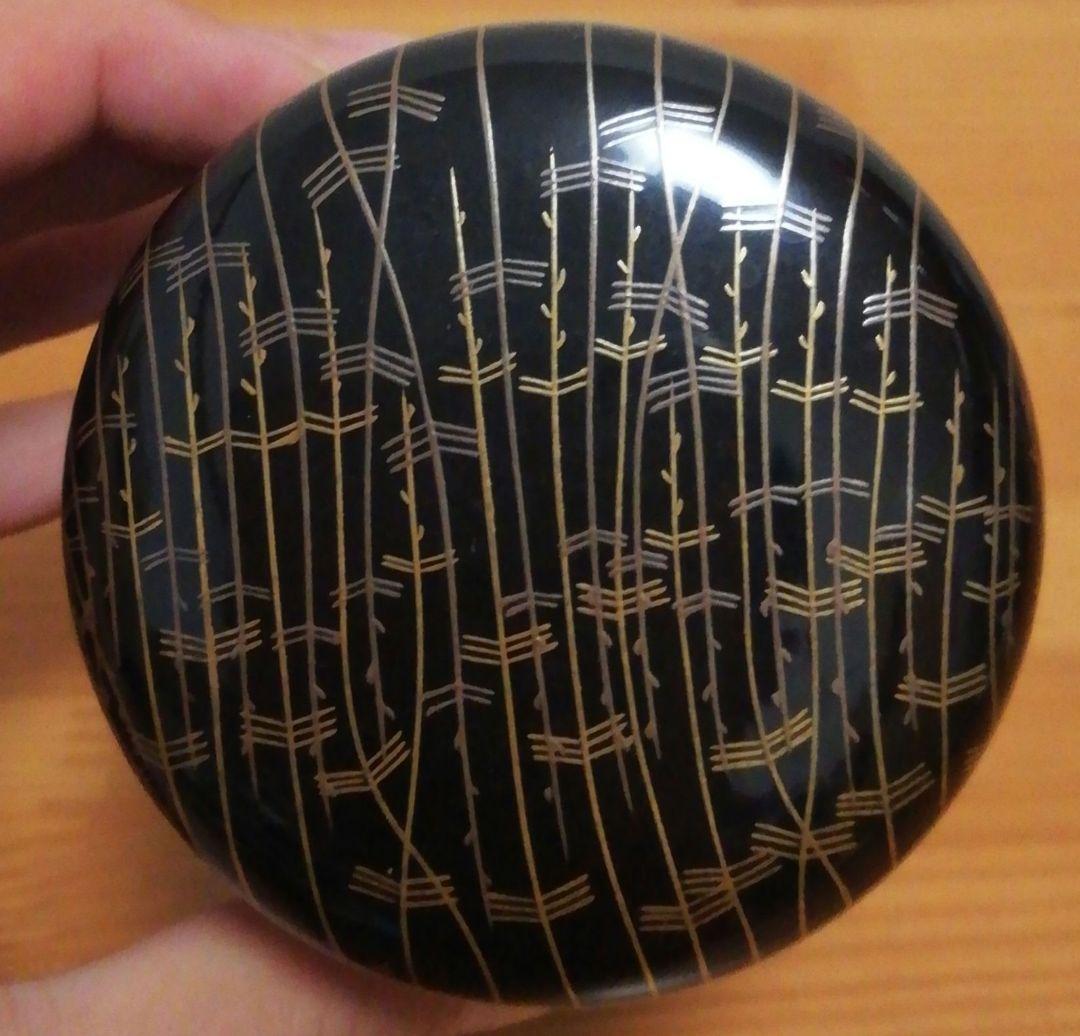 宗完書付　康光作　芽張　柳蒔絵　棗　共箱　茶道具