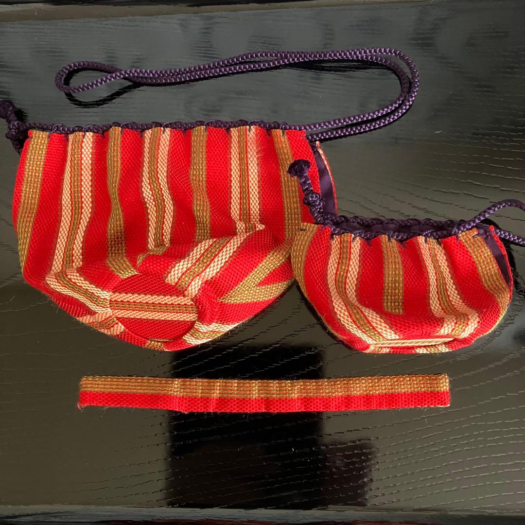 茶道具 利休茶箱用三つ組仕覆セット(茶碗、平棗、茶筅筒有り)