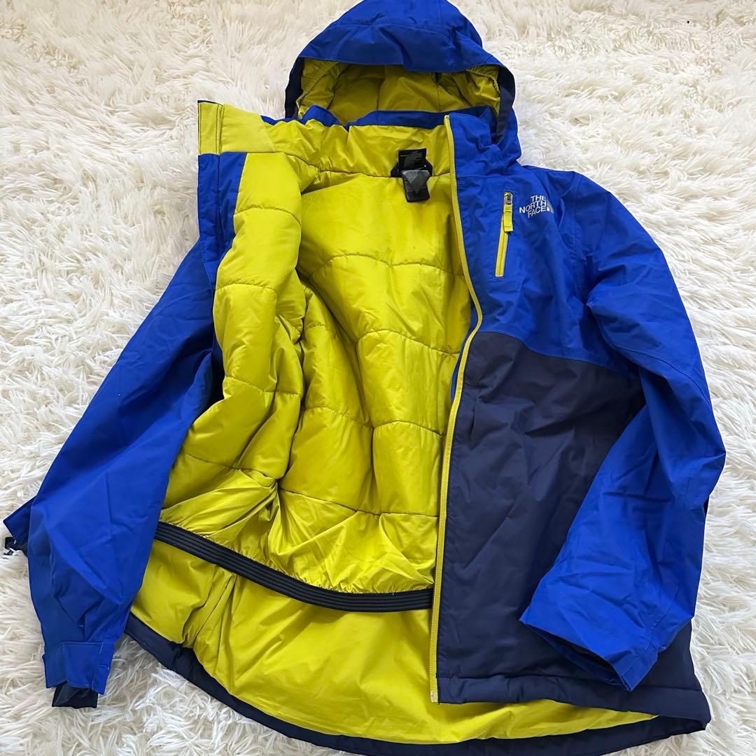 【美品】ノースフェイス スキーウェア ダウン キッズ XL 防寒 スノーウェア