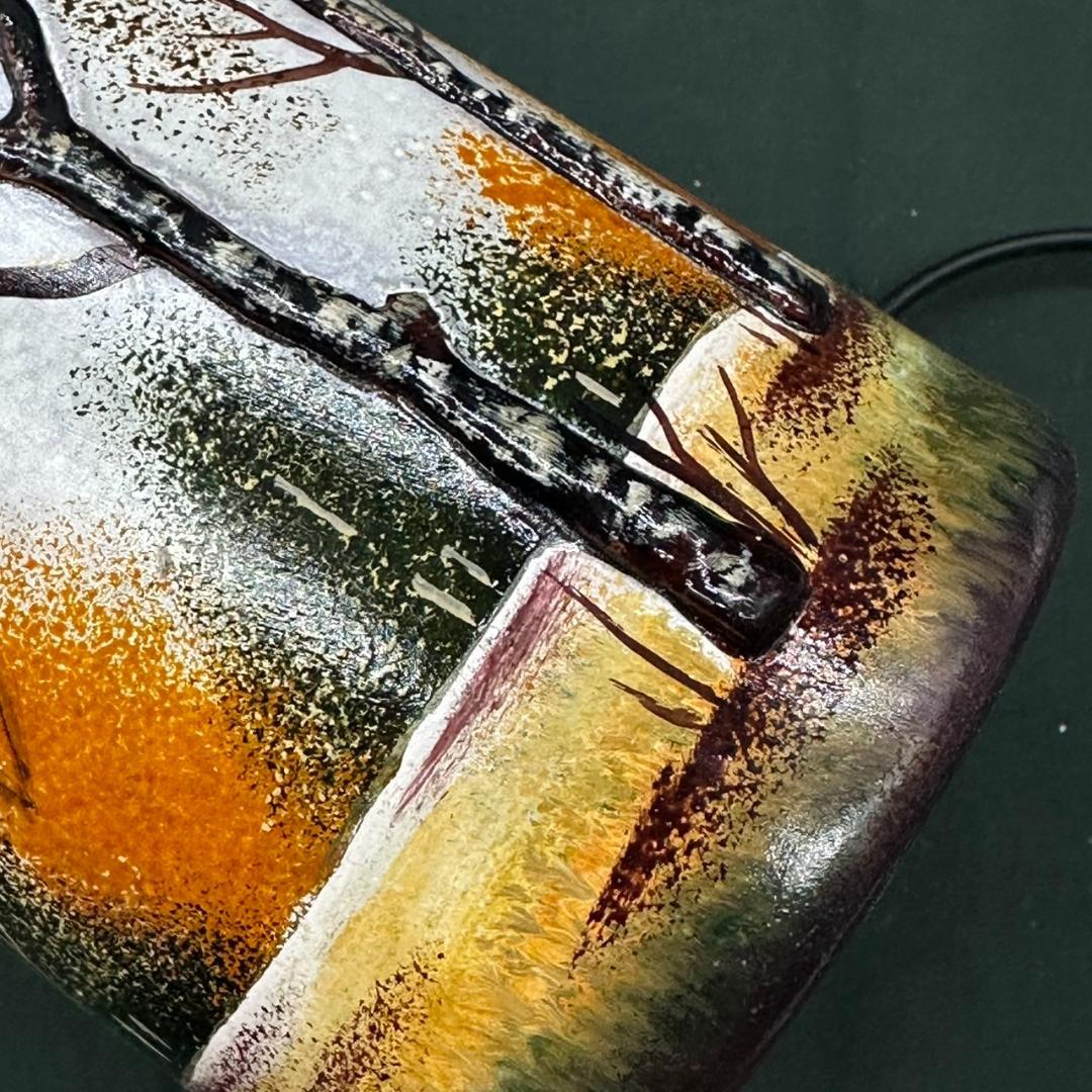 ドームナンシー 筒型　卓上証明　高さ15.5cm 被せガラス　アンテルカレール