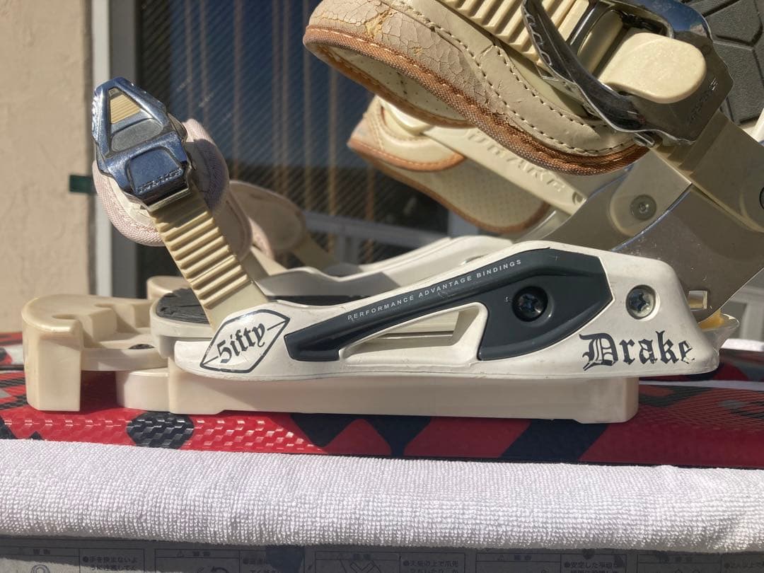 ショートスキー(ファン)スノーボード　ブーツ用SALOMON×DRAKE赤黒黄