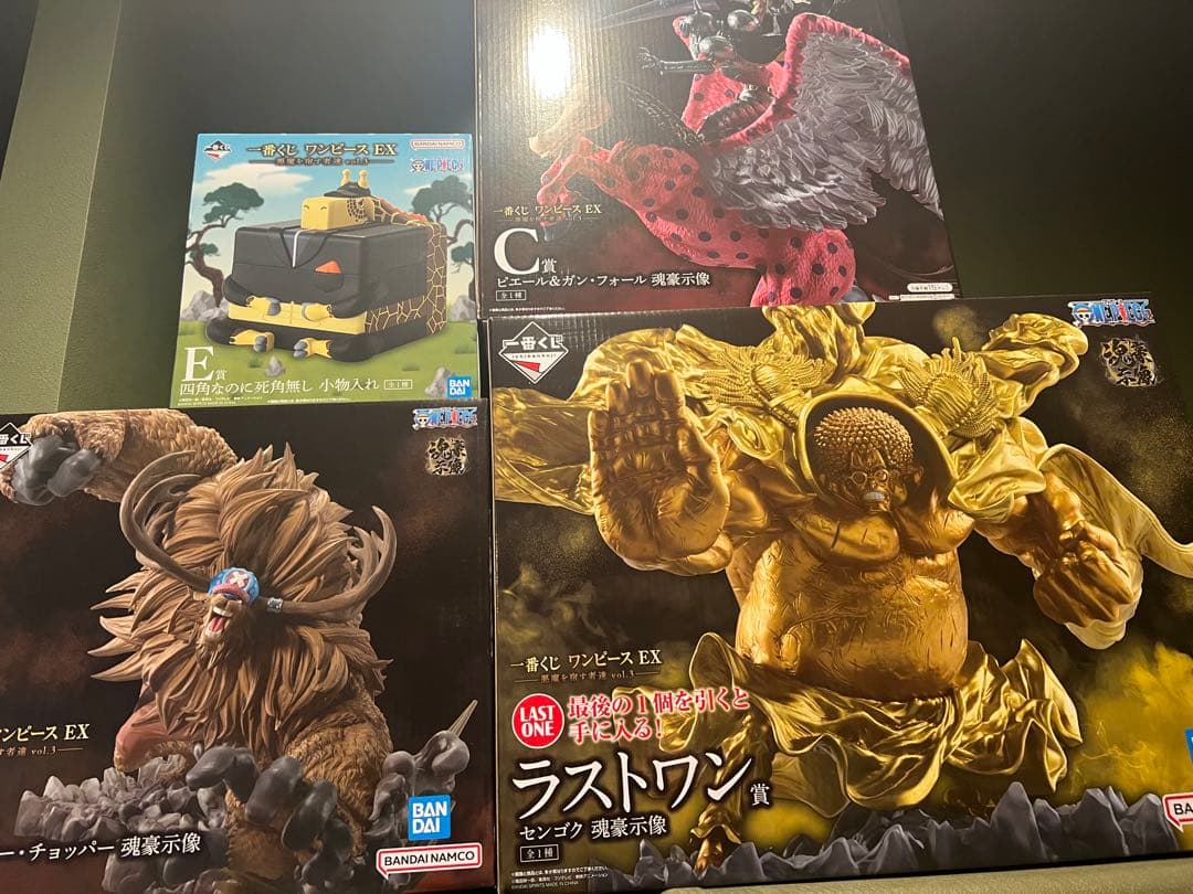 ワンピース一番くじラストワンセンゴクB賞チョッパーC賞ガンフォールE賞セット