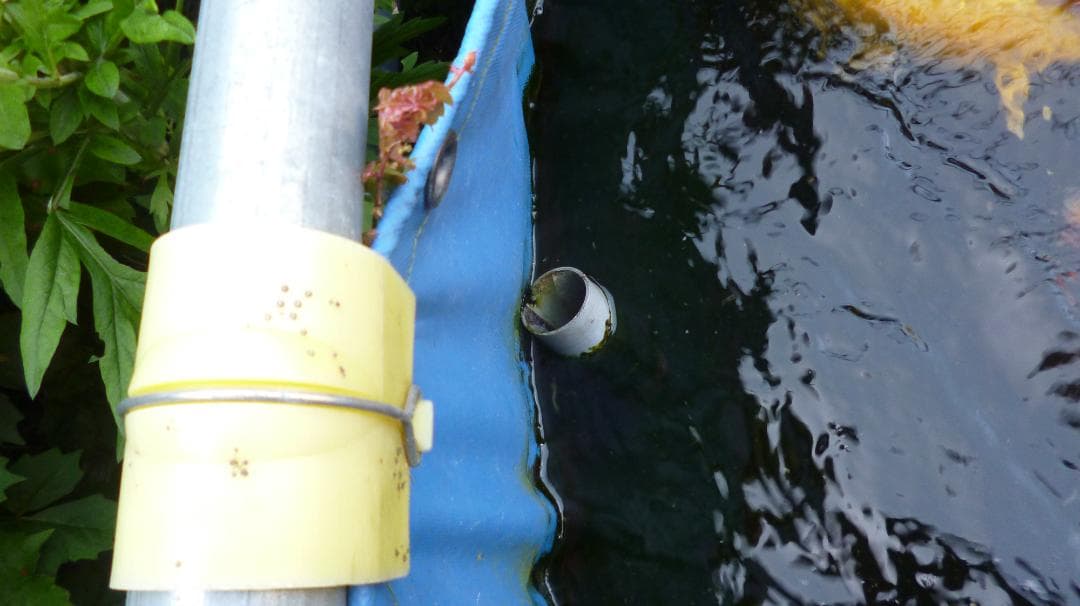 【引取限定】錦鯉用ターポリンシート池（330cm×100cm×120cm 中古）