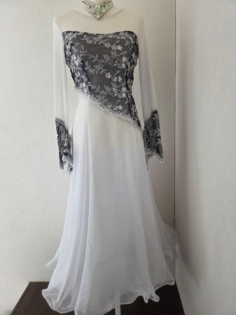 訳あり スタンダードドレス ボールルーム ホワイト 社交ダンス