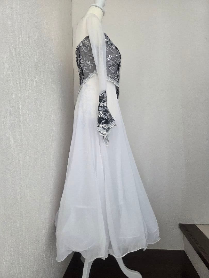 訳あり スタンダードドレス ボールルーム ホワイト 社交ダンス