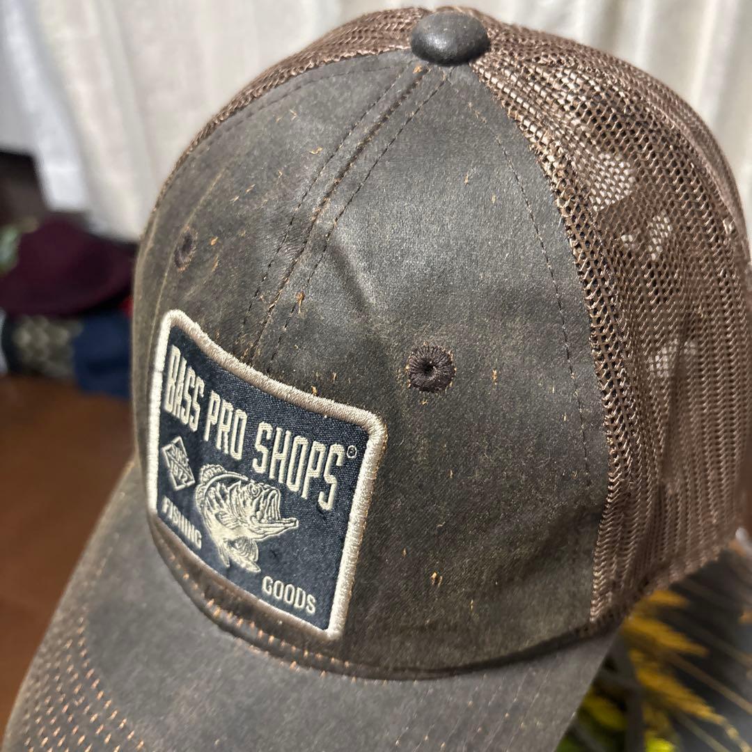 希少　ビンテージ　Bass Pro Shops レザー　メッシュ　ブラウン