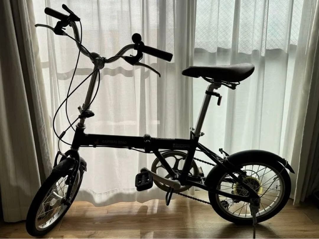 キャプテンスタッグ 軽量アルミフレーム16インチ折りたたみ自転車
