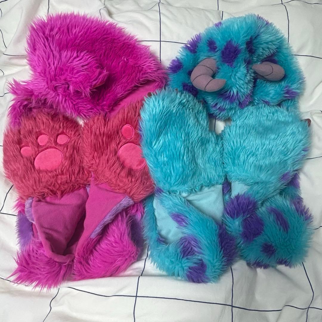 ディズニー　ファンキャップ　マフラー手袋　チェシャ猫　サリー