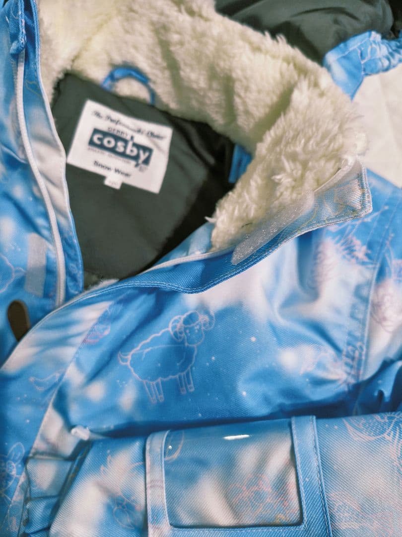 【新品】コスビー　cosby　スキーウェア　雪遊び　セパレート　上下セット　水色