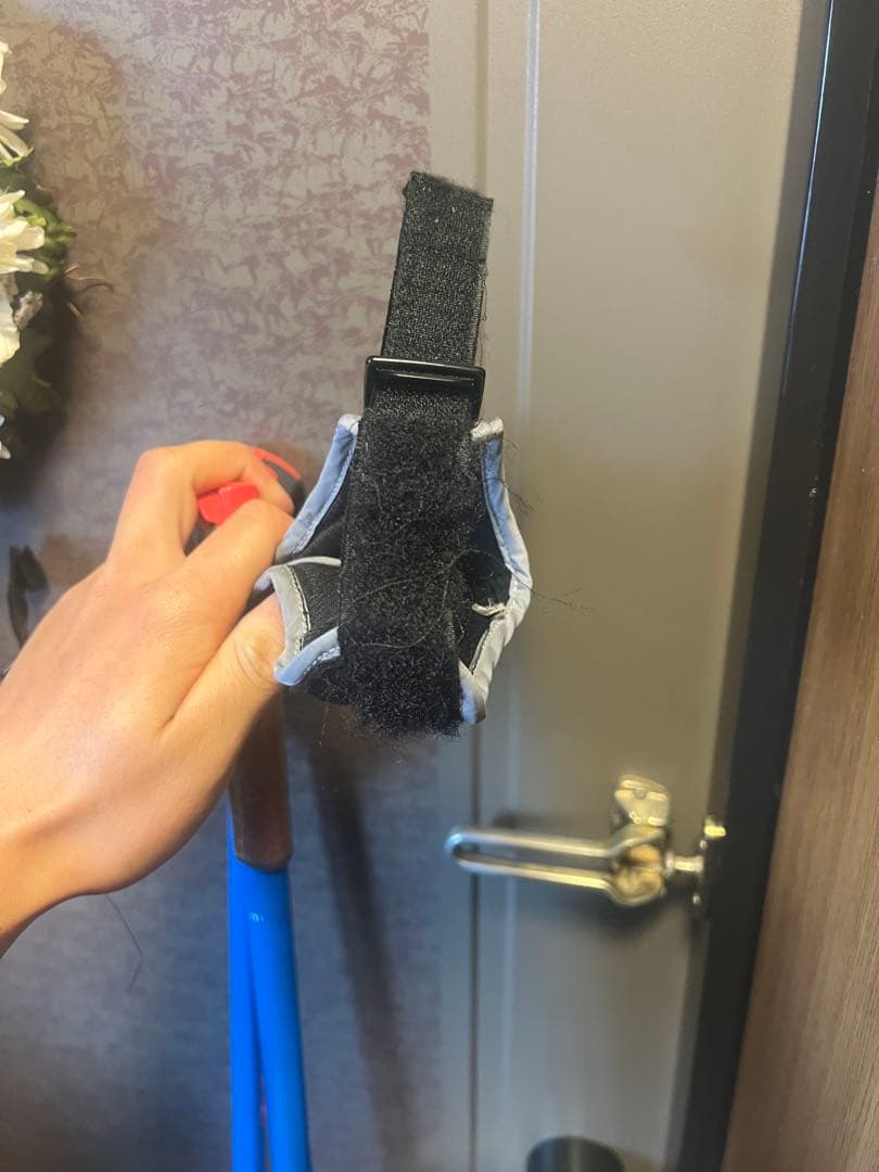 スキー用ストック 青と黒